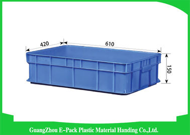 ظروف ذخیره سازی پلاستیکی انباشته کشاورزی، جعبه های انباشته یورو بادوام 610 * 420 * 150 میلی متر