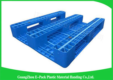 پالت پلاستیکی 1200 * 800 میلی متر آبی با سه رانر، پالت پلاستیکی اسکید ویرجین HDPE