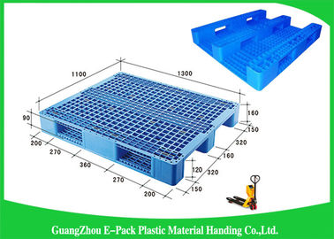 پالت های یورو پلاستیکی 100٪ ویرجین HDPE تهویه شده برای صنایع غذایی