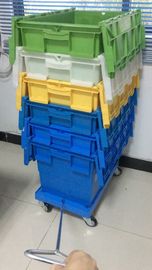 3 اینچ چهار چرخ PU پلاستیکی انباشته دالی رادر حرکت سفارشی