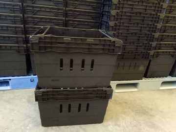 جعبه های ذخیره سازی انباشته سوپرمارکت 600*400 میلی متر مواد ویرجین پی پی 6 ارتفاع متفاوت