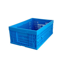 جعبه های پلاستیکی تاشو بارگیری مواد غذایی تازه ساختار مشبک 600*400*240 میلی متر