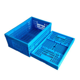 جعبه های پلاستیکی تاشو بارگیری مواد غذایی تازه ساختار مشبک 600*400*240 میلی متر