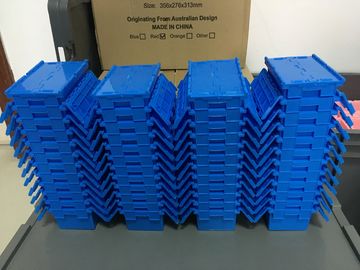 سایز کوچک 120*80*60 میلی‌متر پشته پلاستیکی توله جعبه‌های درب وصل شده