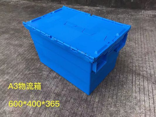 ظروف ذخیره سازی پلاستیکی 600*400 میلی متری ضد سرقت با درب لولایی