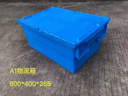 ظروف ذخیره سازی پلاستیکی 600*400 میلی متری ضد سرقت با درب لولایی