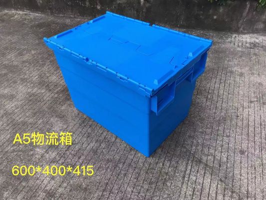 ظروف ذخیره سازی پلاستیکی 600*400 میلی متری ضد سرقت با درب لولایی
