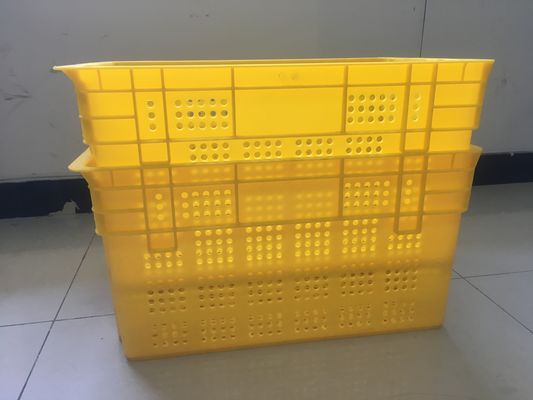 600 * 400 میلی متر جعبه های پلاستیکی میوه و سبزیجات انباشته توزیع گردش مالی
