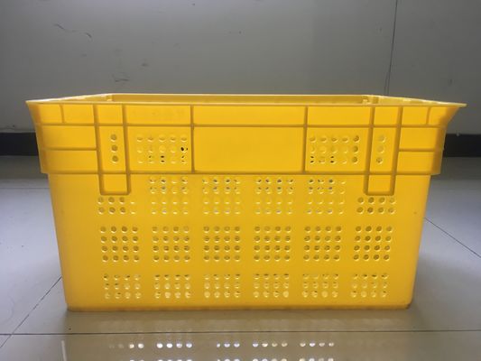 600 * 400 میلی متر جعبه های پلاستیکی میوه و سبزیجات انباشته توزیع گردش مالی