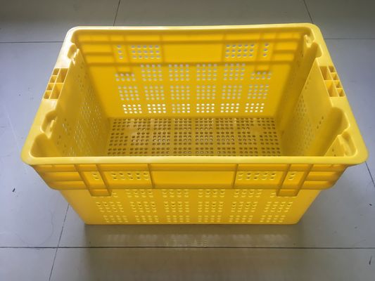 600 * 400 میلی متر جعبه های پلاستیکی میوه و سبزیجات انباشته توزیع گردش مالی