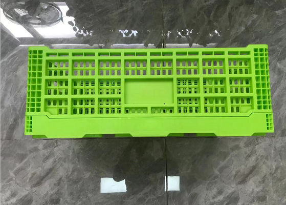 جعبه‌های پلاستیکی تاشو سبز Turnover با وزن سبک پایه مشبک