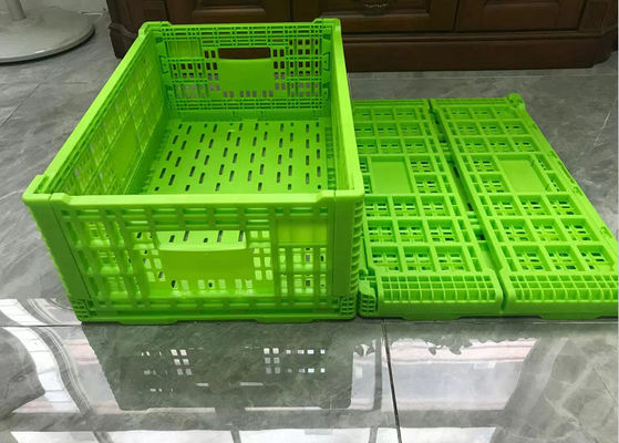 جعبه‌های پلاستیکی تاشو سبز Turnover با وزن سبک پایه مشبک