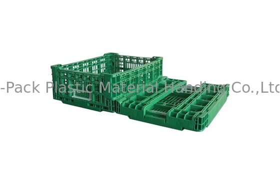 جعبه پلاستیکی تاشو سبزیجات جعبه نگهداری میوه صنعتی 400*300*140mm