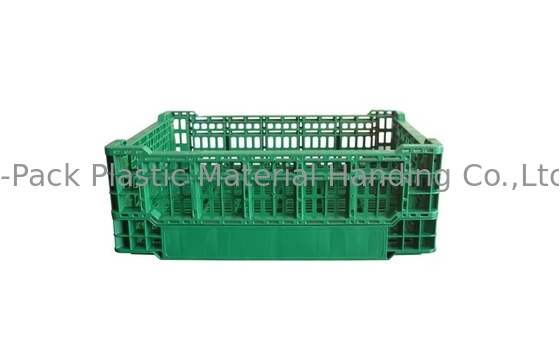 جعبه پلاستیکی تاشو سبزیجات جعبه نگهداری میوه صنعتی 400*300*140mm