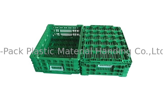 جعبه پلاستیکی تاشو سبزیجات جعبه نگهداری میوه صنعتی 400*300*140mm
