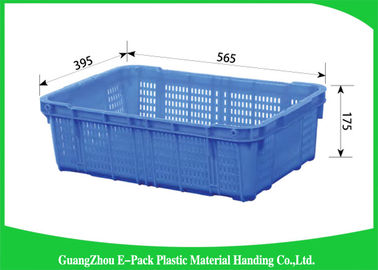 جعبه های مواد غذایی پلاستیکی سبزی با تهویه بزرگ برای حمل و نقل زنجیره ای سرد
