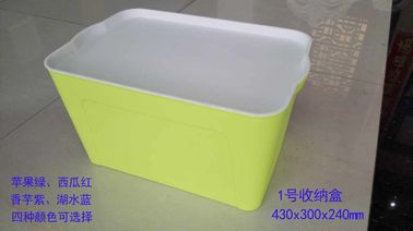 ظروف ذخیره سازی پلاستیکی زرد با درب / سطل های بزرگ پلاستیکی