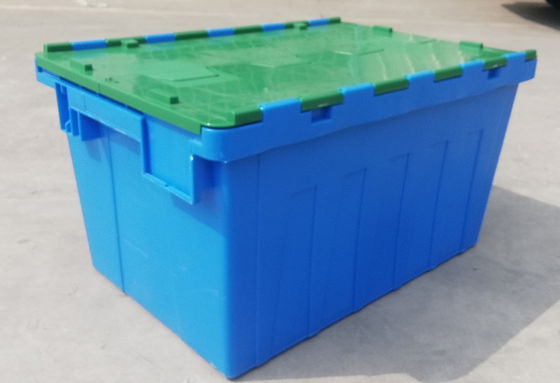 سفارشی سازی 35 کیلوگرم بارگیری جعبه حمل و نقل پلاستیکی درب انباشته ظروف تودرتو